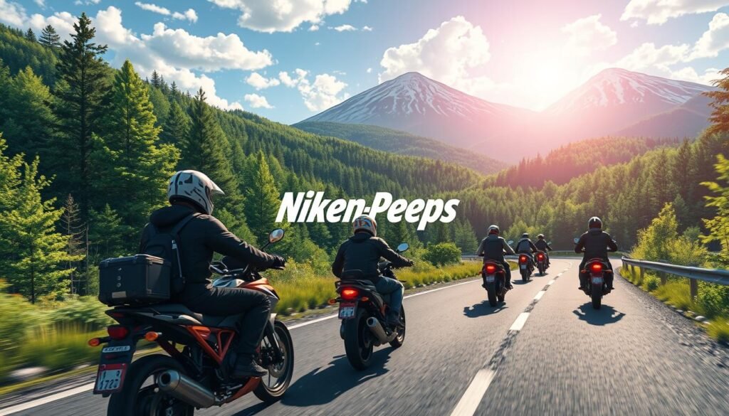 Motorcycling among the Japanese mountain peaks