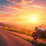 motorcycle and sunset Niken peeps motorcycling for mental health
