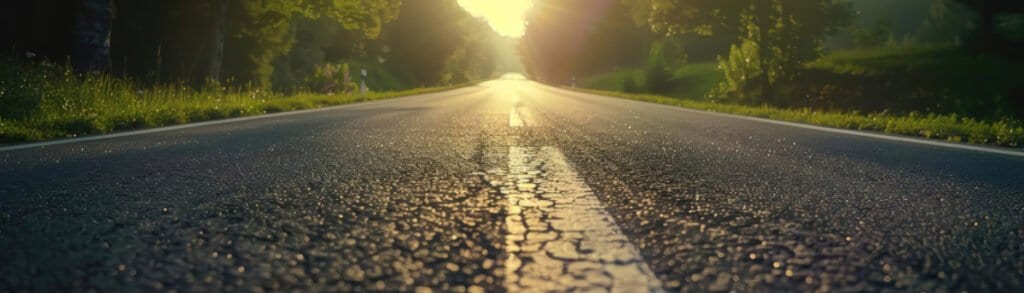 Flat open road