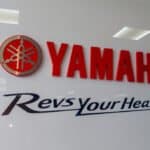 Yamaha Revs your heart store sign